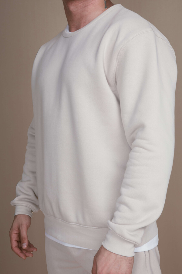 THREE THREAD PIECE SWEATSHIRT WITH MINK CHAIN - 3