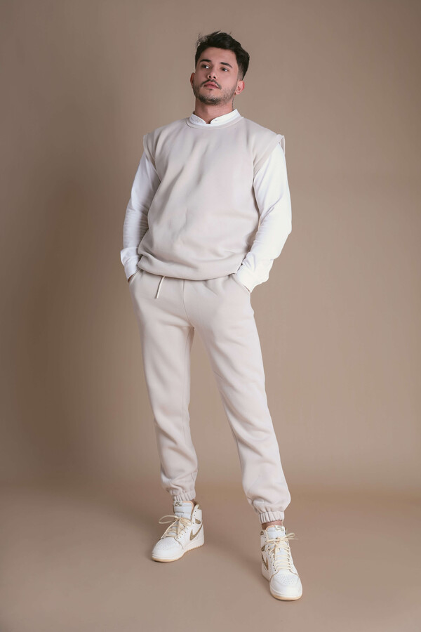 THREE THREAD TRACKROOM PANTS WITH MINK WINDER - 1