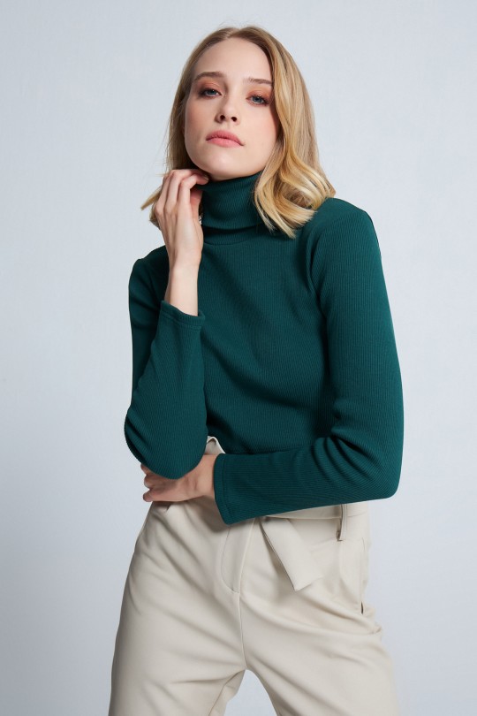  THROAT CROP DARK GREEN - 1