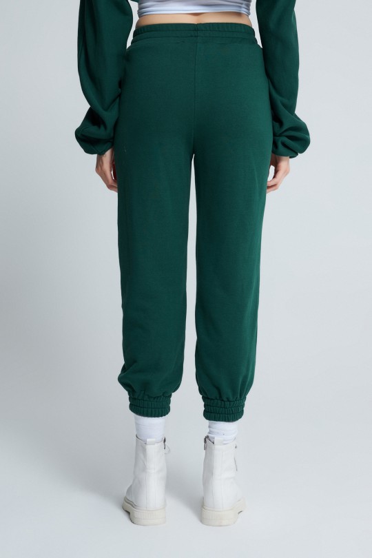 TIRE DETAILED WAIST Sweatpants DARK GREEN - 3