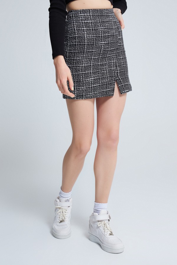 TUVITED SKIRT WITH SPLIT - 2