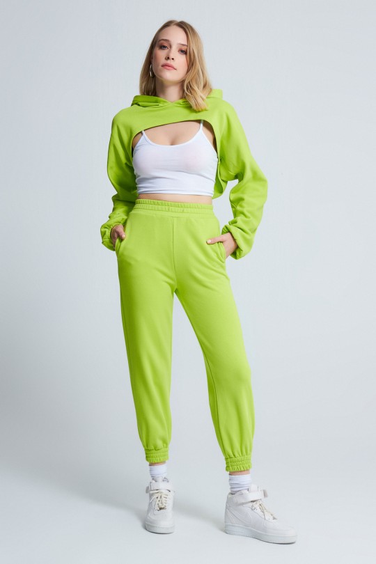 WAIST TIRE DETAILED Jogginghose LIME 