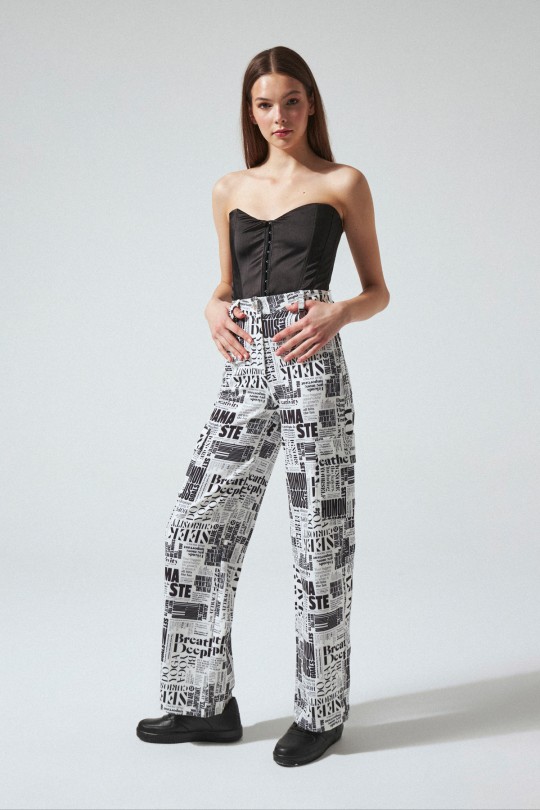 WRITTEN PATTERN HIGH WAIST PANTS 