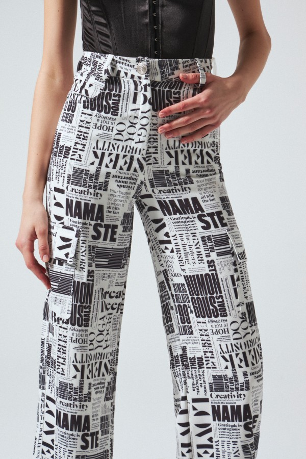 WRITTEN PATTERN HIGH WAIST PANTS - 2