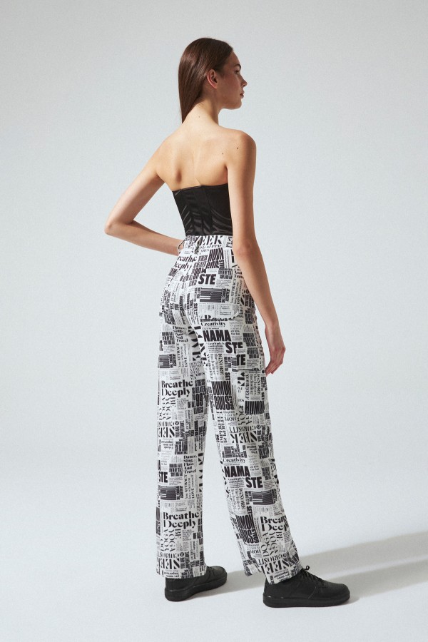 WRITTEN PATTERN HIGH WAIST PANTS - 3